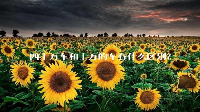 四十万车和十万的车有什么区别？