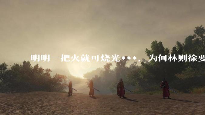明明一把火就可烧光***，为何林则徐要劳神费力用海水浸泡？