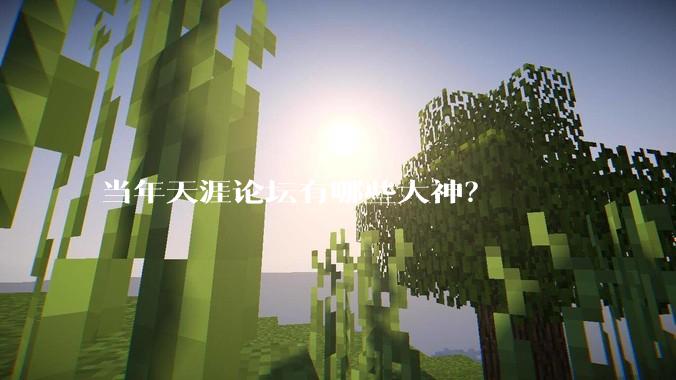 当年天涯论坛有哪些大神？
