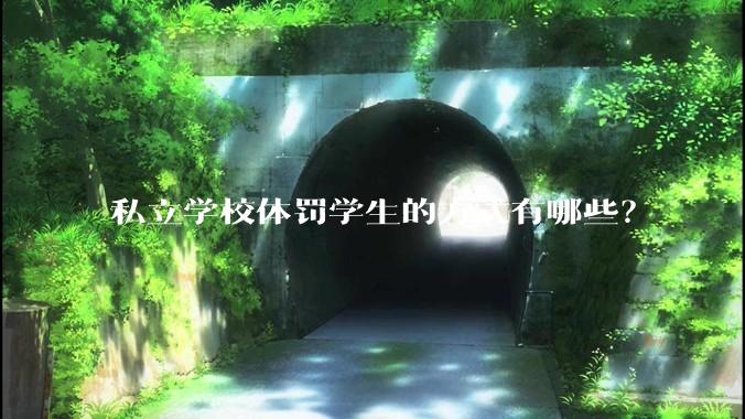 私立学校体罚学生的方式有哪些？